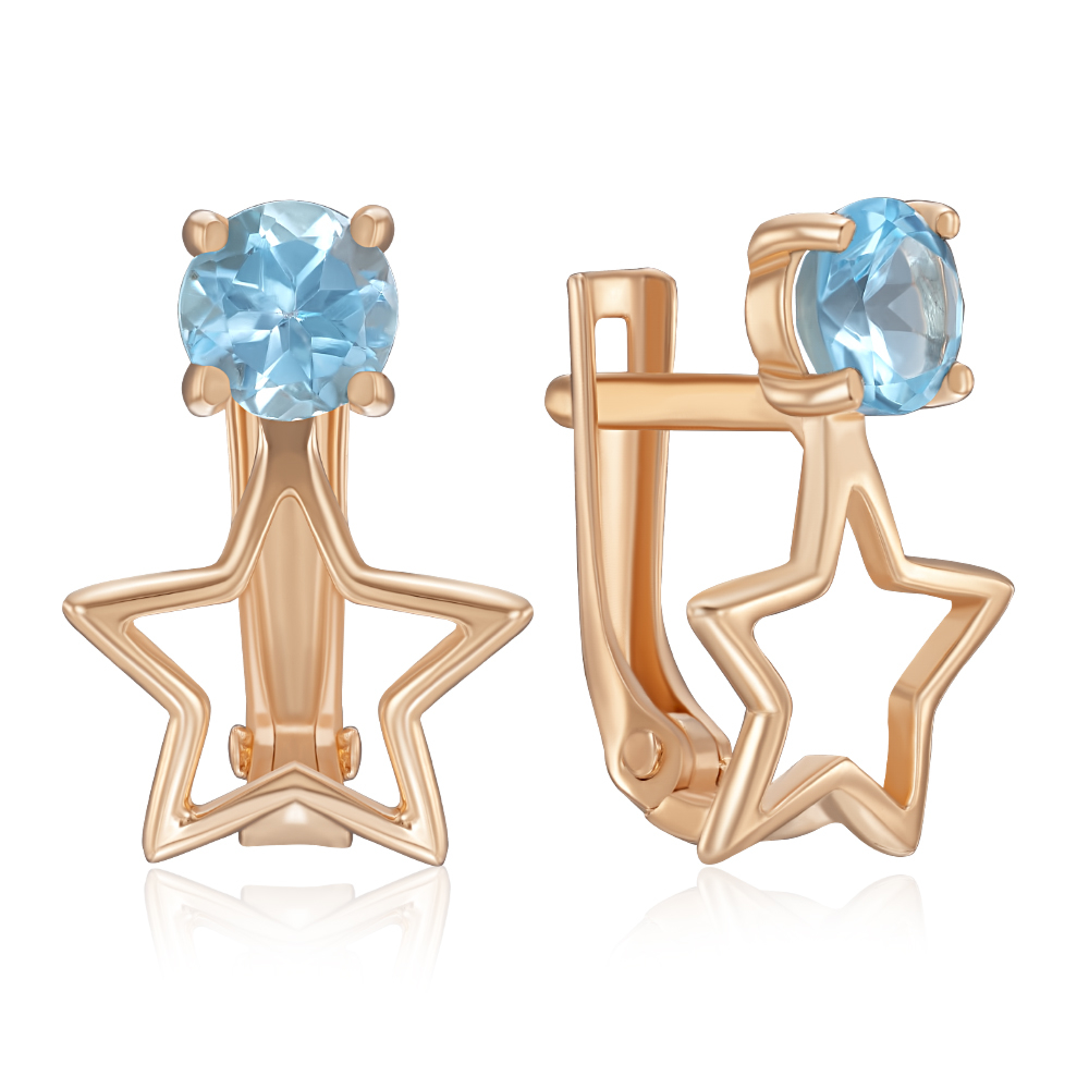 12345 Золоті сережки з топазом. Артикул 540219/01/0/5436 12345 грн6,772 12345