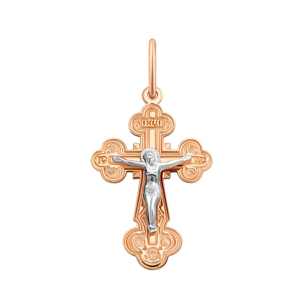 12345 Золотий хрестик. Розп'яття Христове. Артикул UG5К098 12345 грн8,177 12345