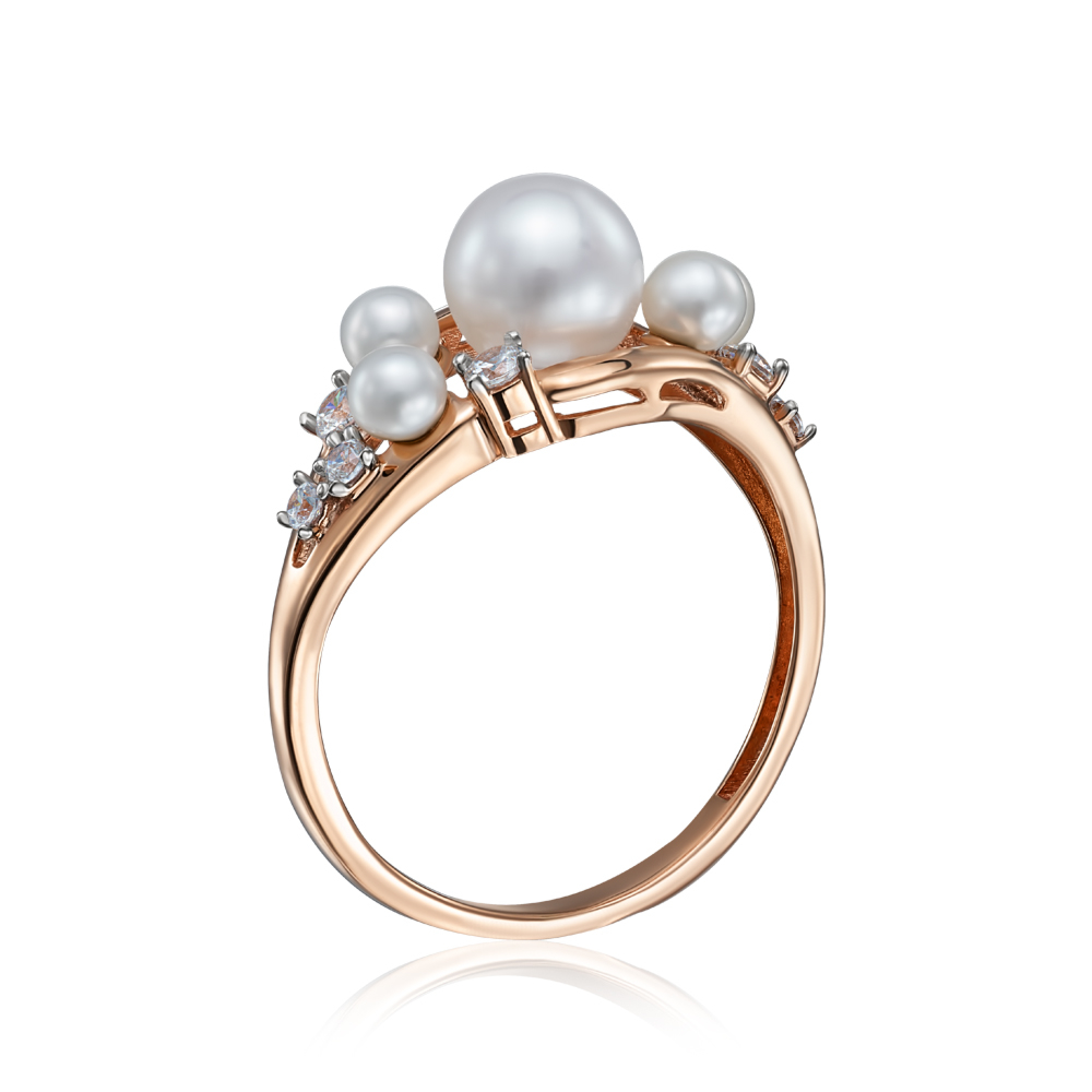 12345 Золота каблучка з перлинами. Артикул 13892/01/1/3413 12345 грн6,508 12345