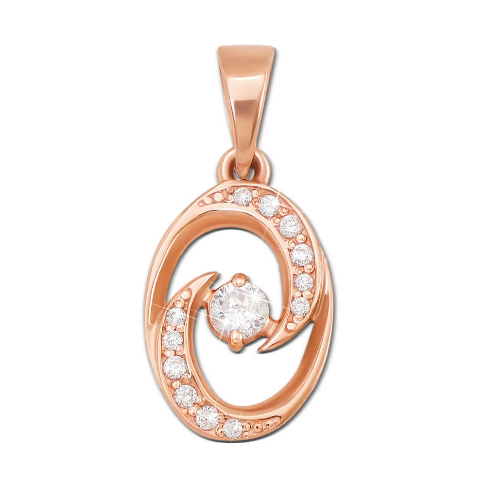 Золотая подвеска с фианитами. Артикул 31161