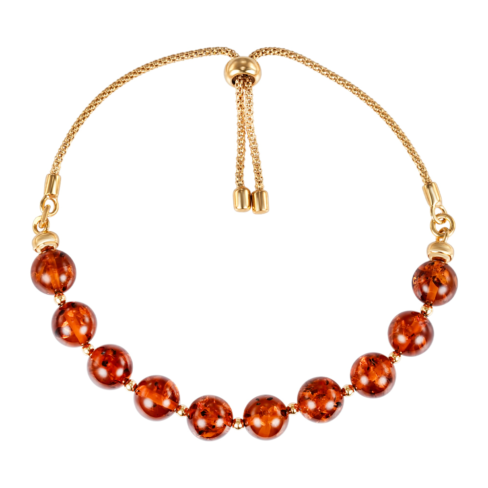 12345 Срібний браслет з бурштином. Артикул B8MM-F-GP-B/20/2787 12345 грн5,205 12345