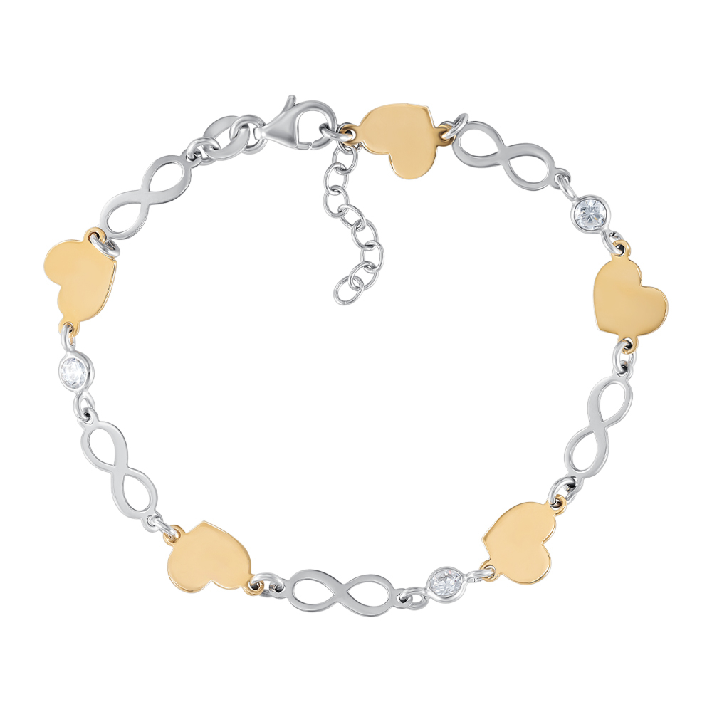 12345 Срібний браслет з фіанітами. Артикул BRT_11069-B/16/1 12345 грн2,317 12345