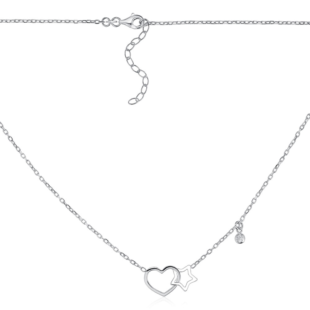 12345 Срібне кольє з фіанітом. Артикул CLT_11965-K/12/1 12345 грн1,600 12345