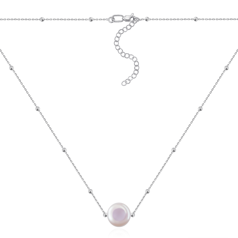 Золотое колье с жемчугом. Артикул F-K-2509-K/02/21055