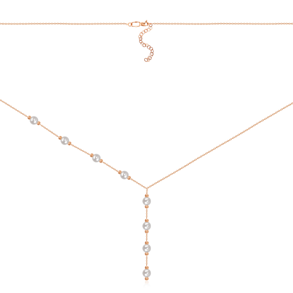 Золотое колье с жемчугом. Артикул F-K-2551-K/01/21050