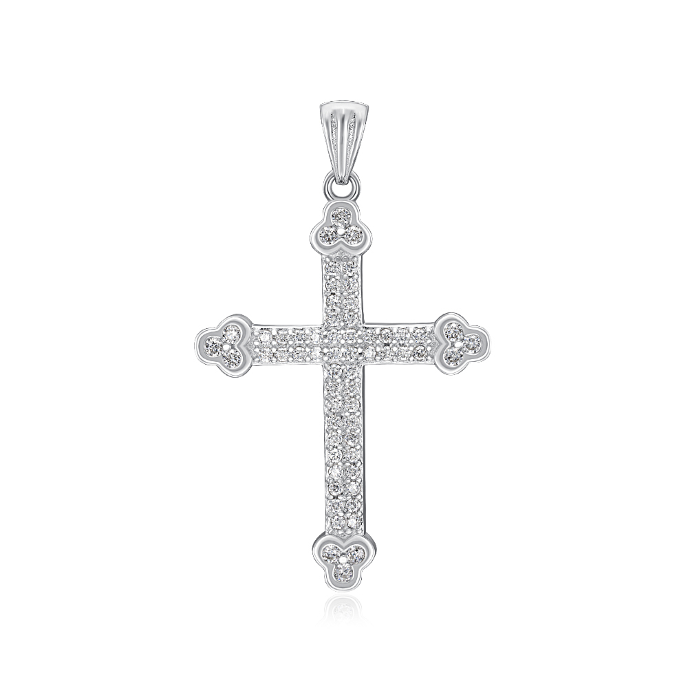 12345 Срібний хрестик з фіанітами. Артикул G00038-P/12/1 12345 грн1,994 12345