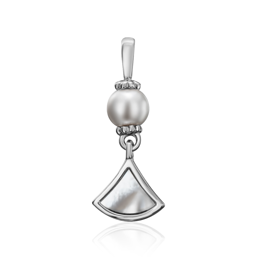 12345 Срібна підвіска з перламутром та перлиною. Артикул HJP-862-S-P/12/4683 12345 грн959 12345