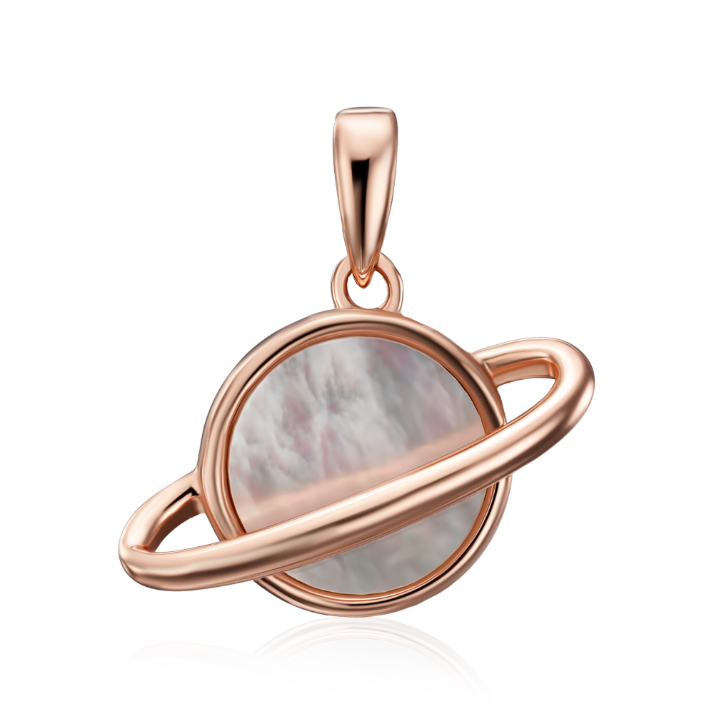 12345 Срібна позолочена підвіска з перламутром. Артикул HJP-865-ROSE-P/17/1783 12345 грн1,701 12345