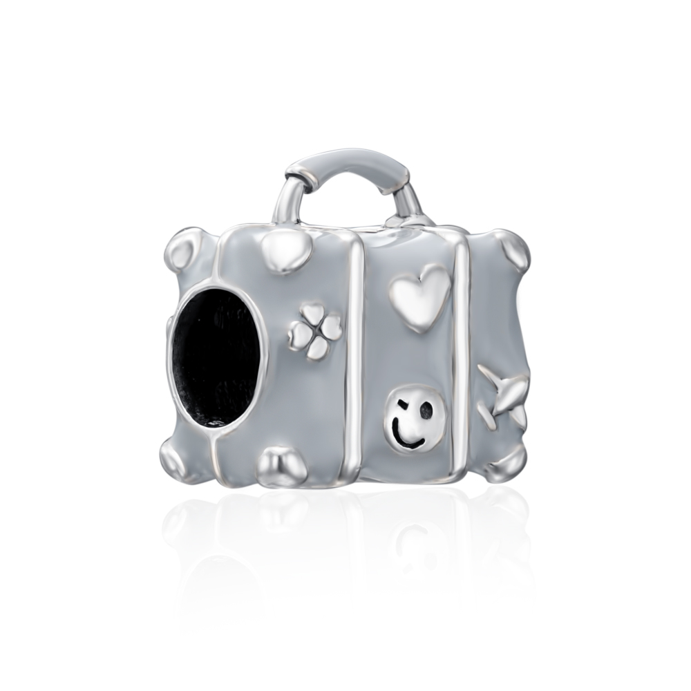 Серебряная подвеска-шарм с эмалью. Артикул HS-1653-D-P/12/3534