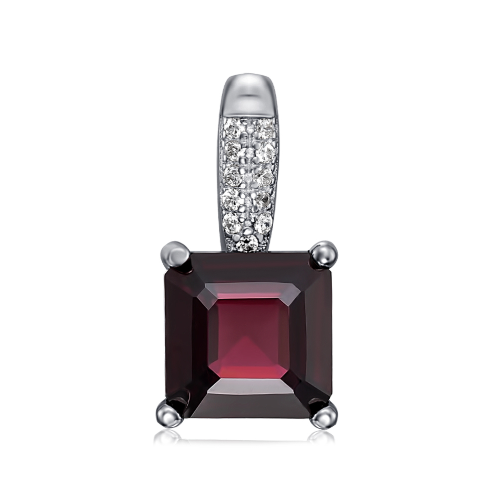 12345 Срібна підвіска з гранатом та фіанітами. Артикул NA446-P/12/6202 12345 грн1,954 12345