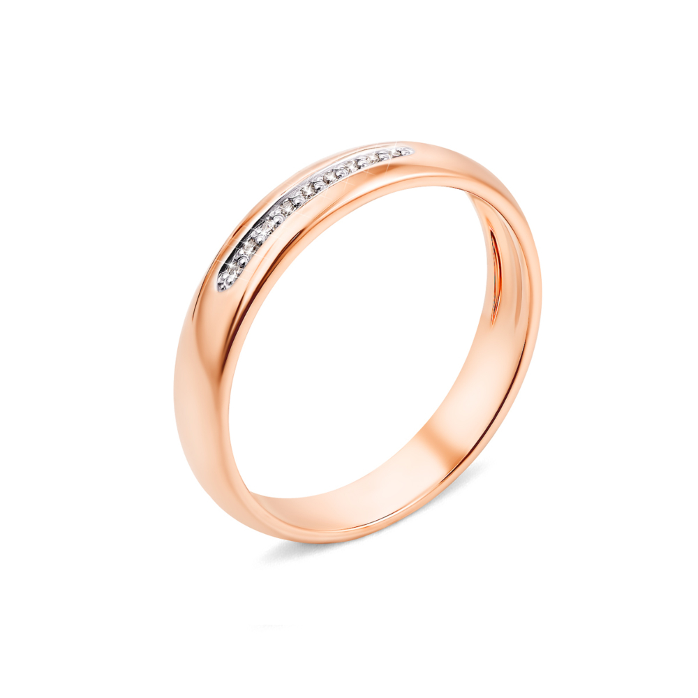 Обручальное кольцо с бриллиантами (100007/0.8S)