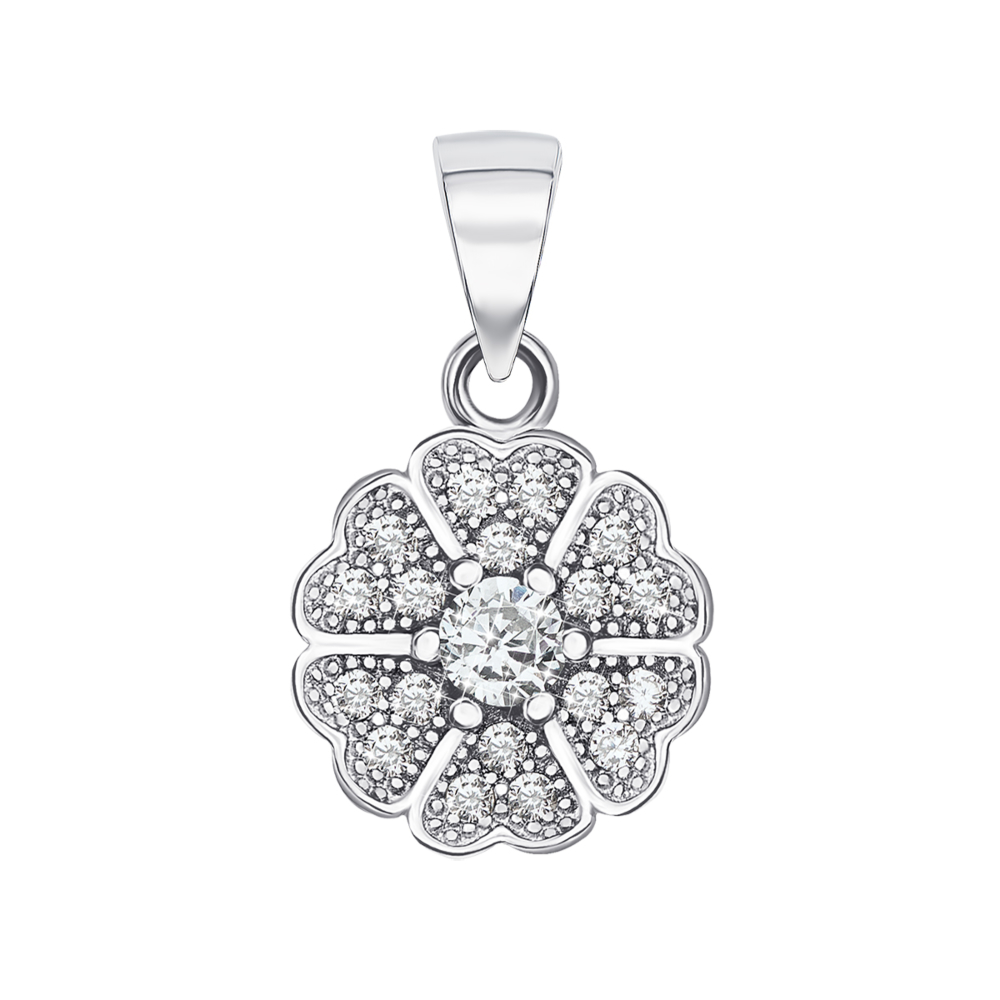 12345 Срібна підвіска з фіанітами. Артикул S460-P/12/1 12345 грн1,077 12345