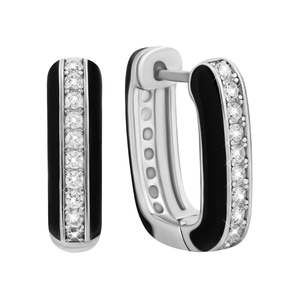 12345 Срібні сережки з емаллю і фіанітами.Артикул UG5E38279-W 12345 грн4,294 12345