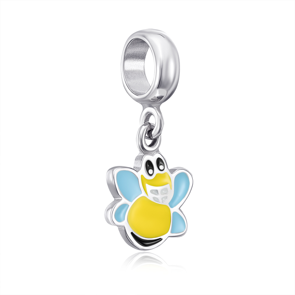 Серебряная бусина шарм с эмалью. Артикул G2378-P/12/3460