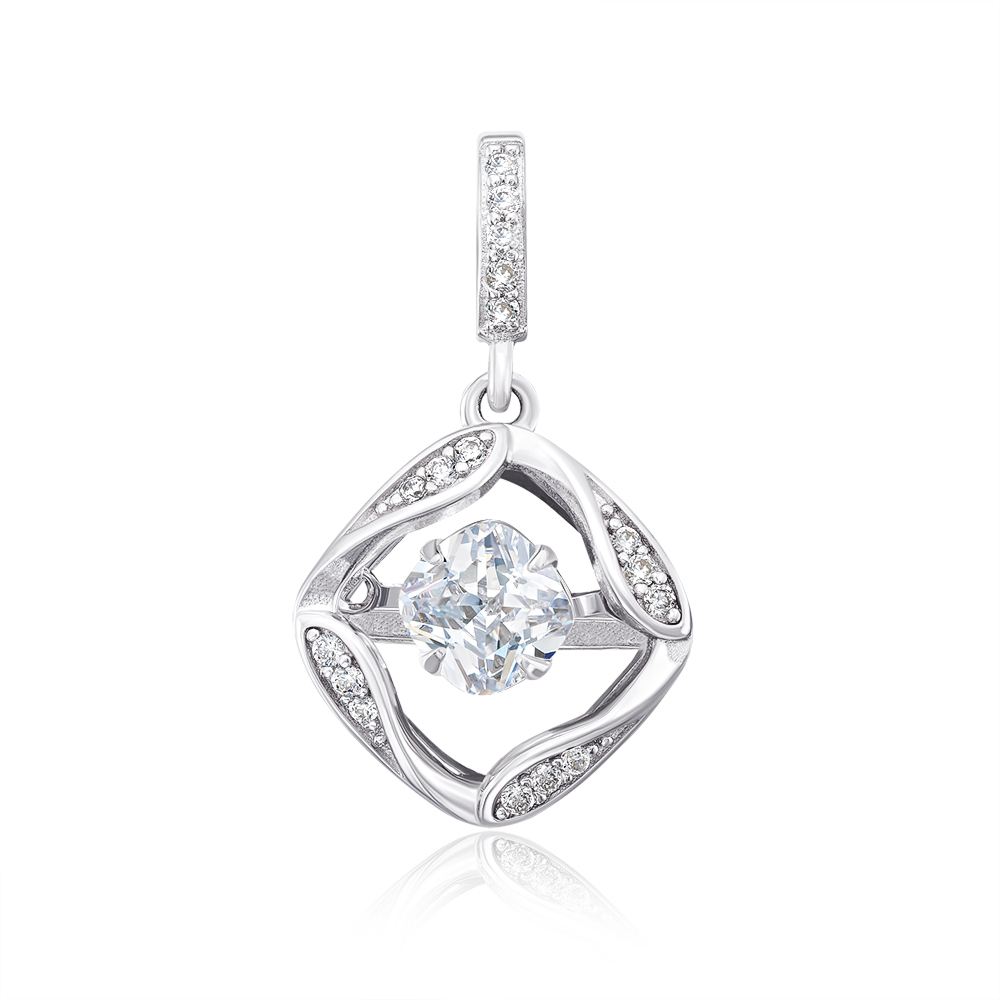 12345 Срібна підвіска з фіанітами. Артикул OP03221A-P/12/1 12345 грн1,239 12345