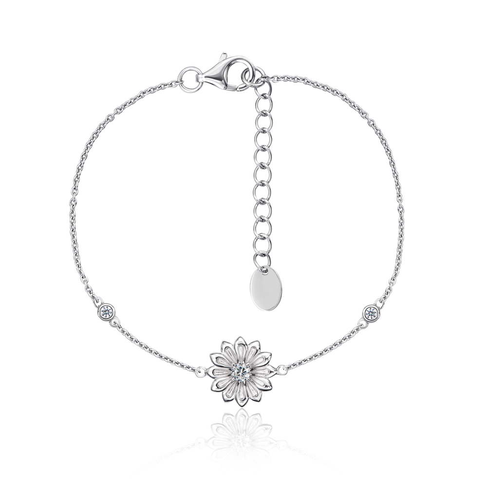 12345 Срібний браслет з фіанітами. Артикул OB01543BA-B/12/1 12345 грн1,112 12345