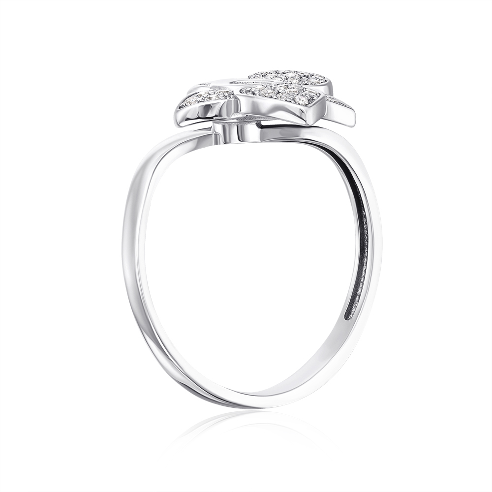 12345 Срібна каблучка «Орхідея» з фіанітами. Артикул 001096/12/1/75 12345 грн2,113 12345