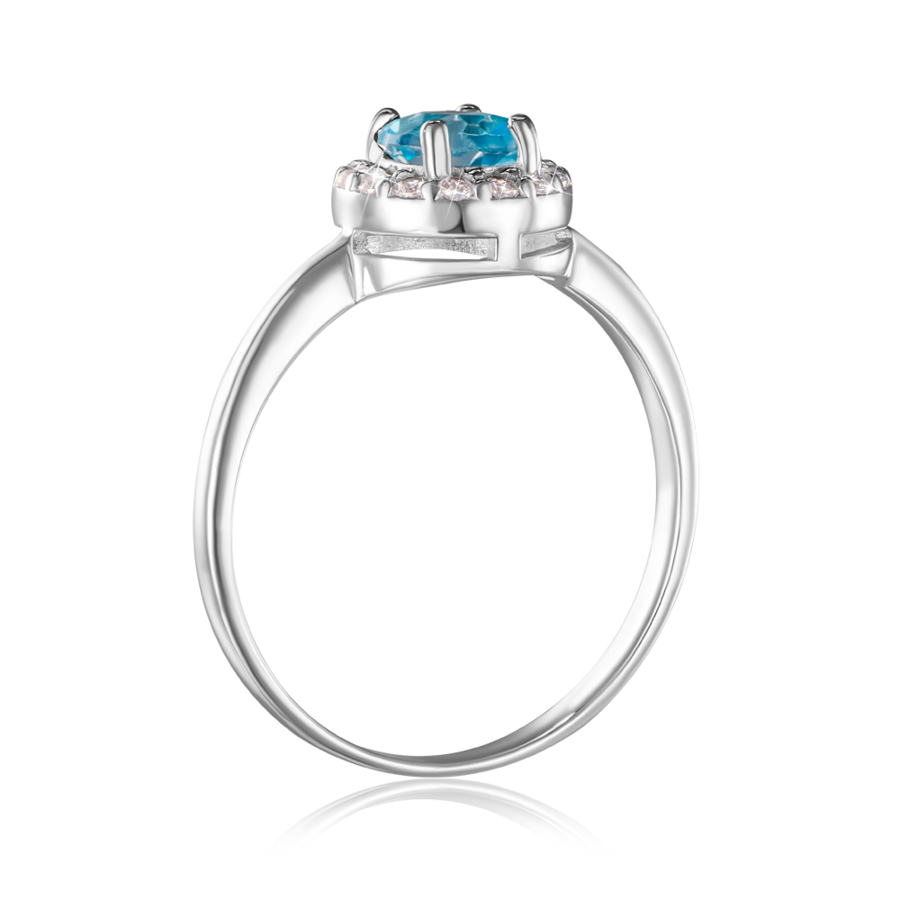 12345 Срібна каблучка з топазом sky. Артикул R55-R/12/7154 12345 грн1,215 12345