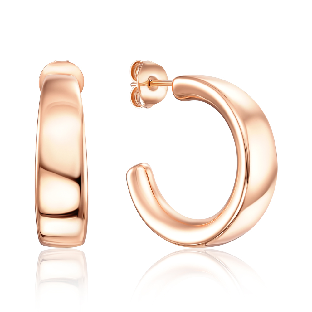 12345 Срібні позолочені сережки без вставки. Артикул 1AG1362R-E/17 12345 грн5,021 12345