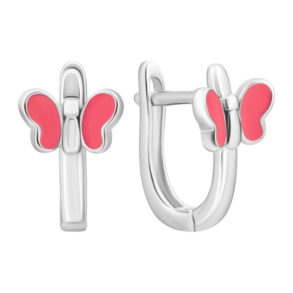 12345 Срібні сережки з емаллю. Артикул UG5SZDE06701 12345 грн1,076 12345