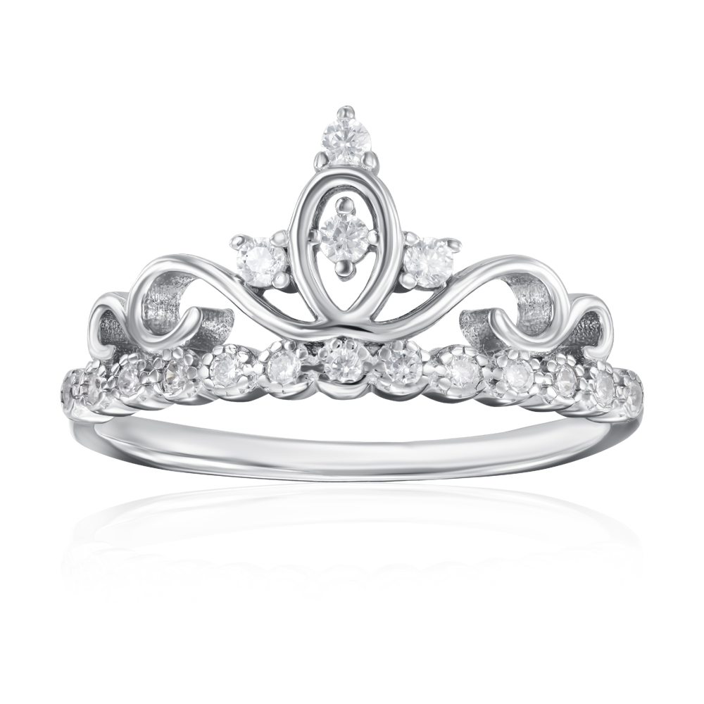 12345 Срібна каблучка Корона з фіанітами. Артикул SZDR01098-R/12/1 12345 грн1,710 12345