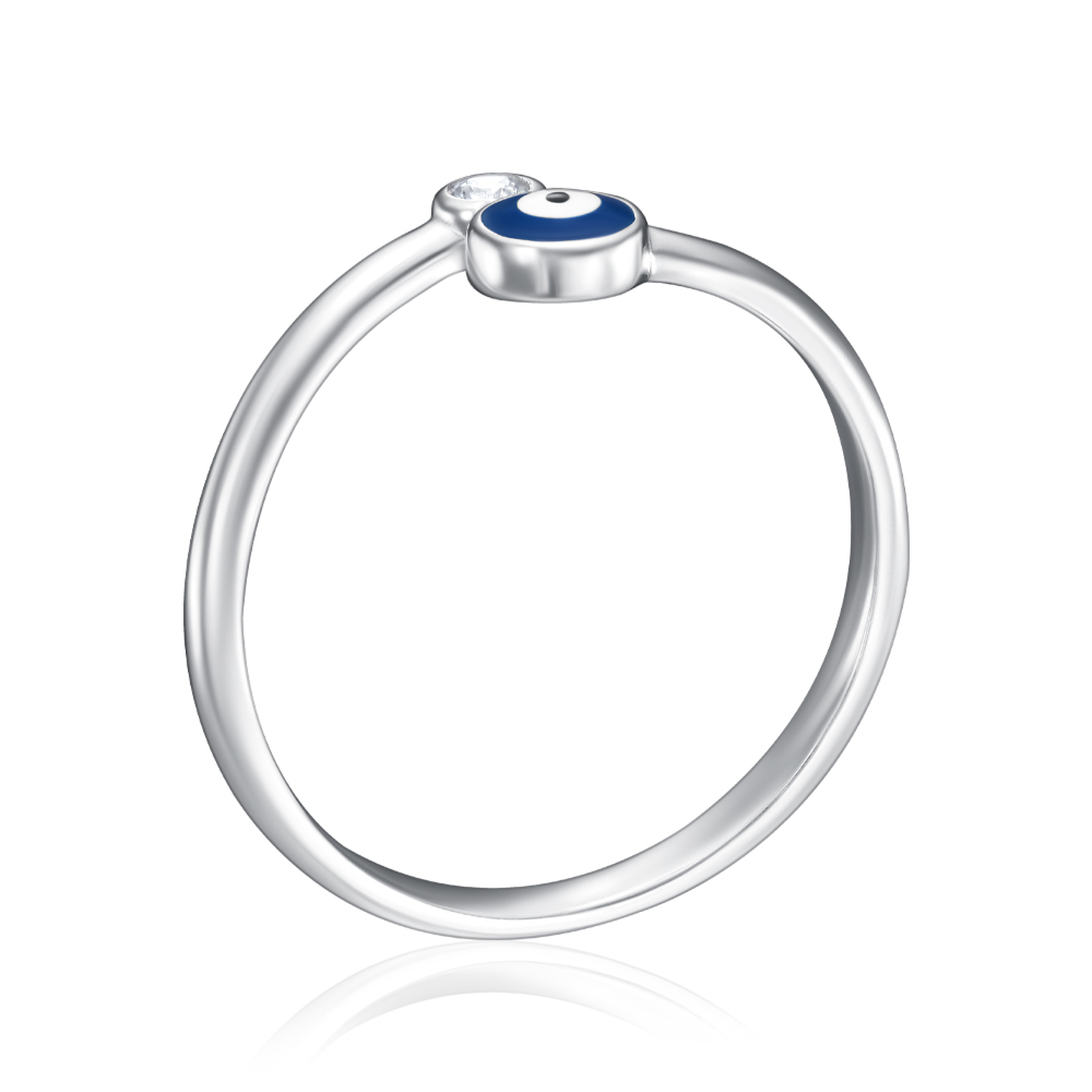 12345 Срібна каблучка з емаллю та фіанітом. Артикул SZDR04738-R/12/4925 12345 грн1,402 12345