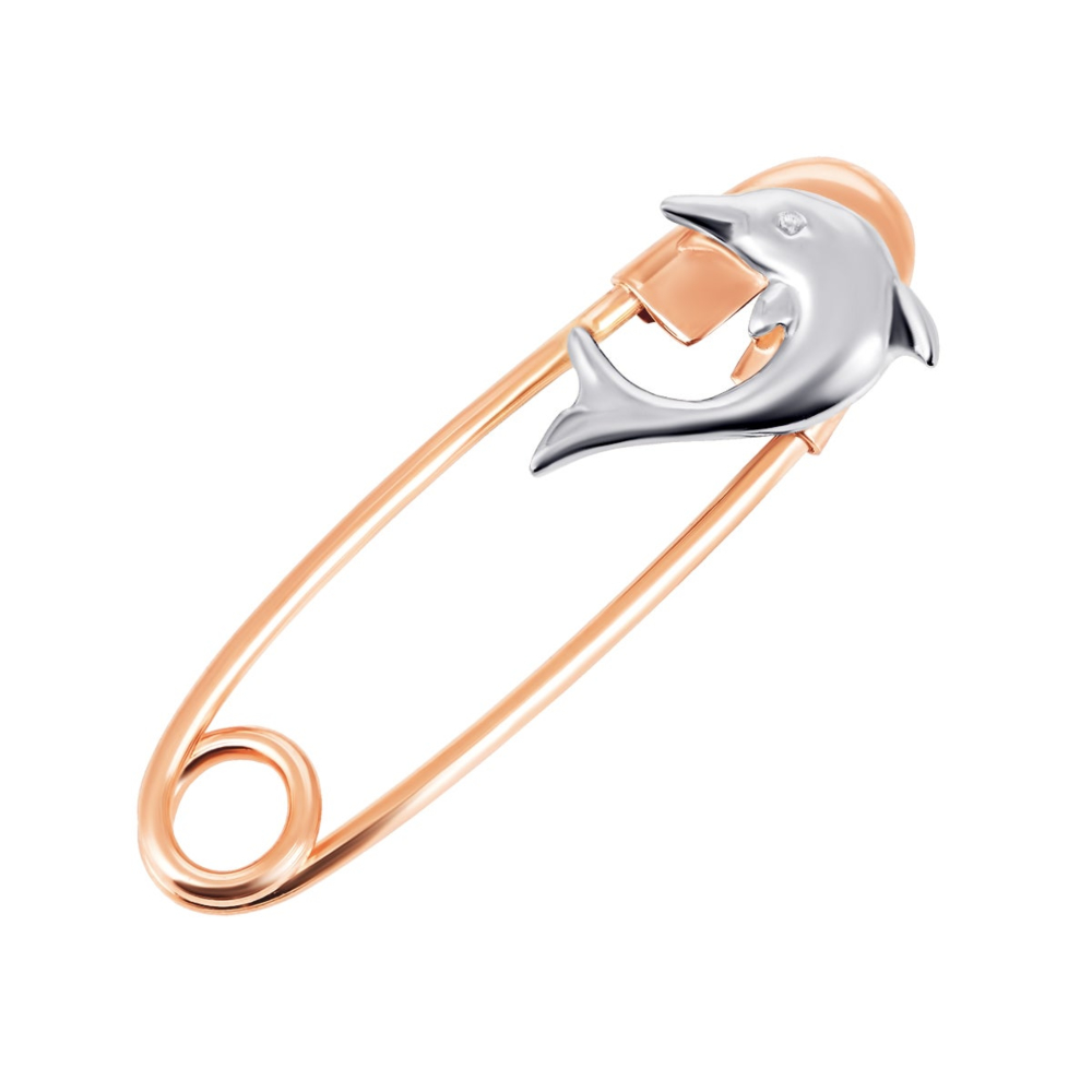 12345 Золота брошка-булавка Дельфін. Артикул UG5Бл 004/6 12345 грн4,065 12345