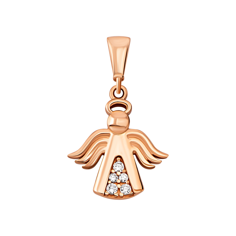 12345 Золота підвіска Янгол з фіанітами.Артикул UG53101013701 12345 грн3,434 12345