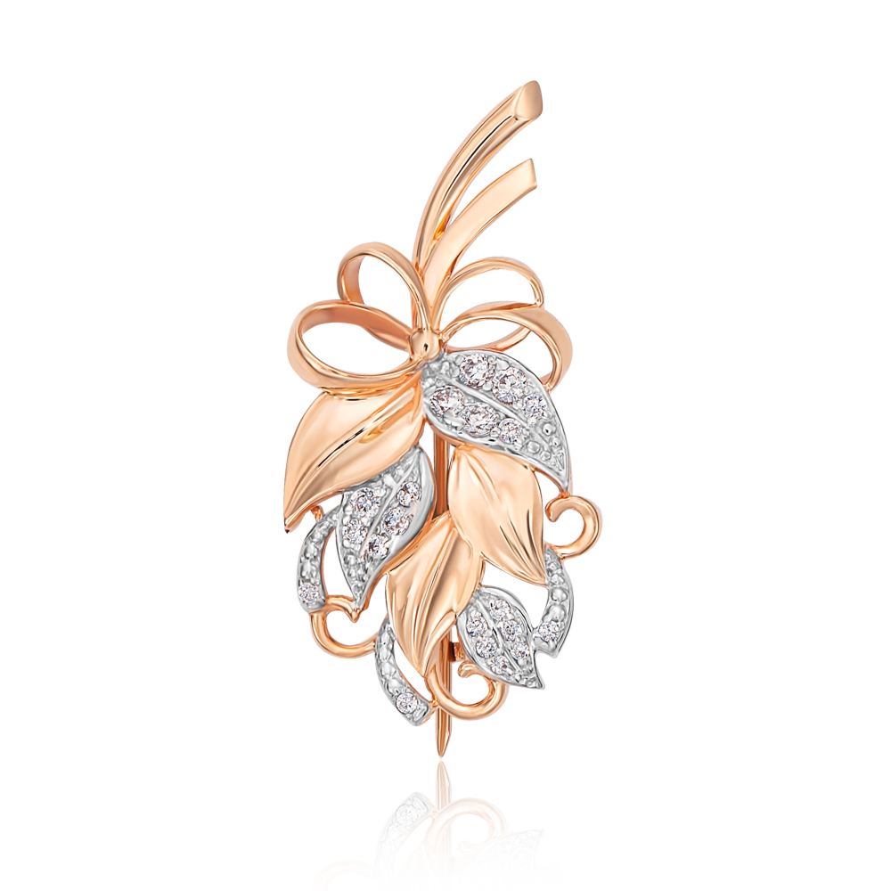 12345 Золота брошка з фіанітами. Артикул 4136/01/1/49 12345 грн14,633 12345