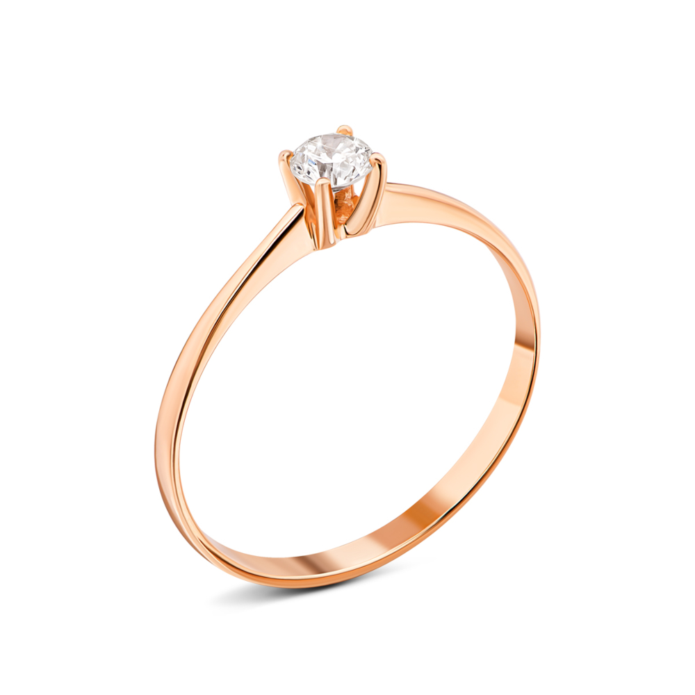 Золотое кольцо с бриллиантом.Артикул UG5180019/01/00/0037