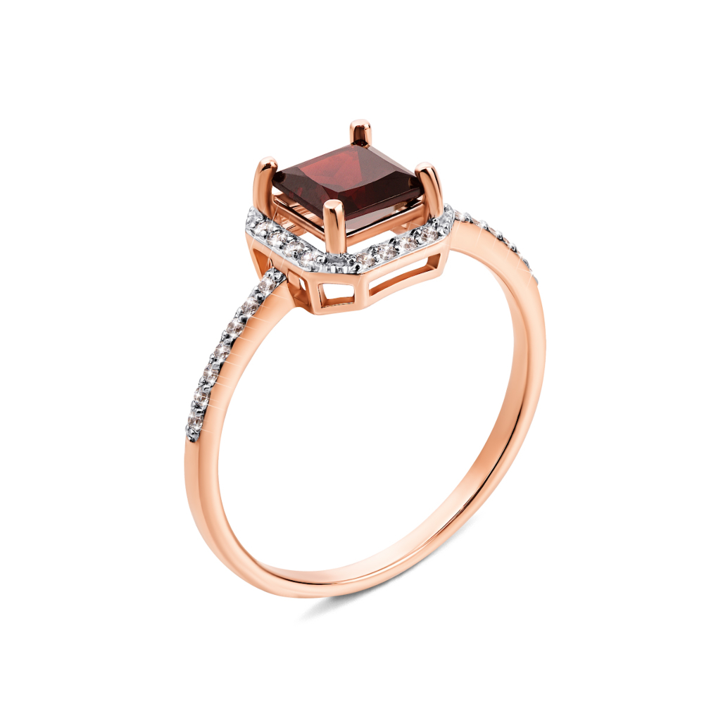 12345 Золота каблучка з гранатом і фіанітами (530212/01/1/5312) 12345 грн6,774.00 12345