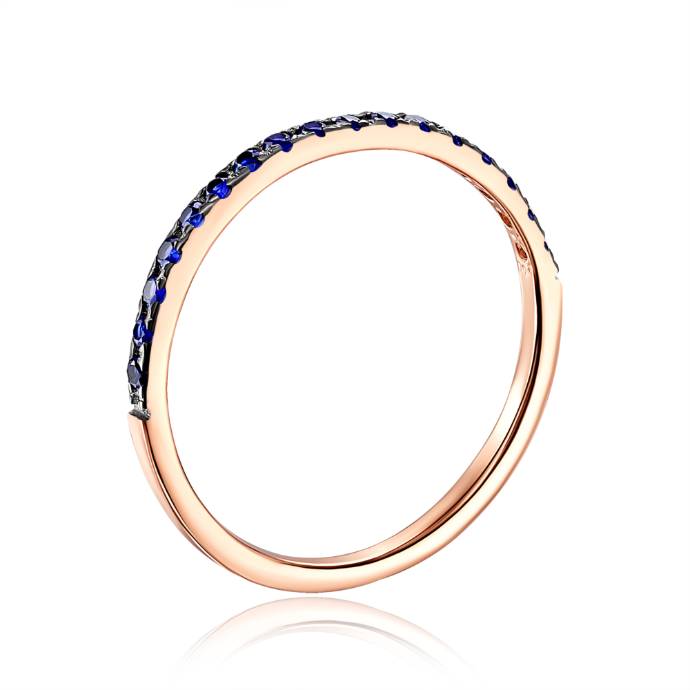 12345 Золота каблучка з синіми фіанітами. Артикул 13335/01/1/1944 12345 грн3,999 12345