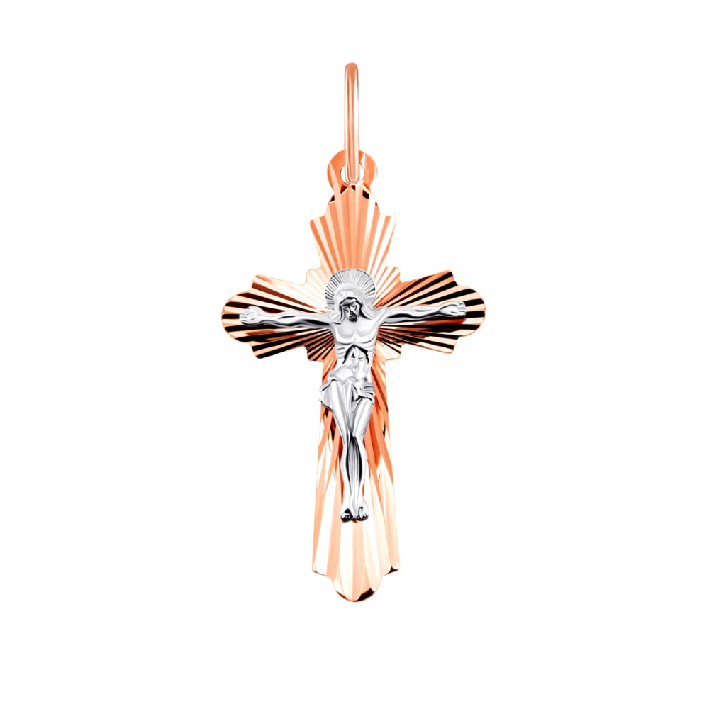 12345 Золотий хрестик. Розп'яття Христове. Артикул UG511314-РР алм 12345 грн4,757 12345