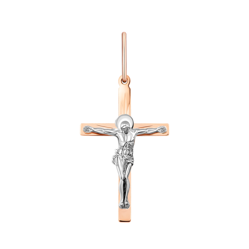 12345 Золотий хрестик. Розп'яття Христове.Артикул UG5513100 12345 грн3,422 12345