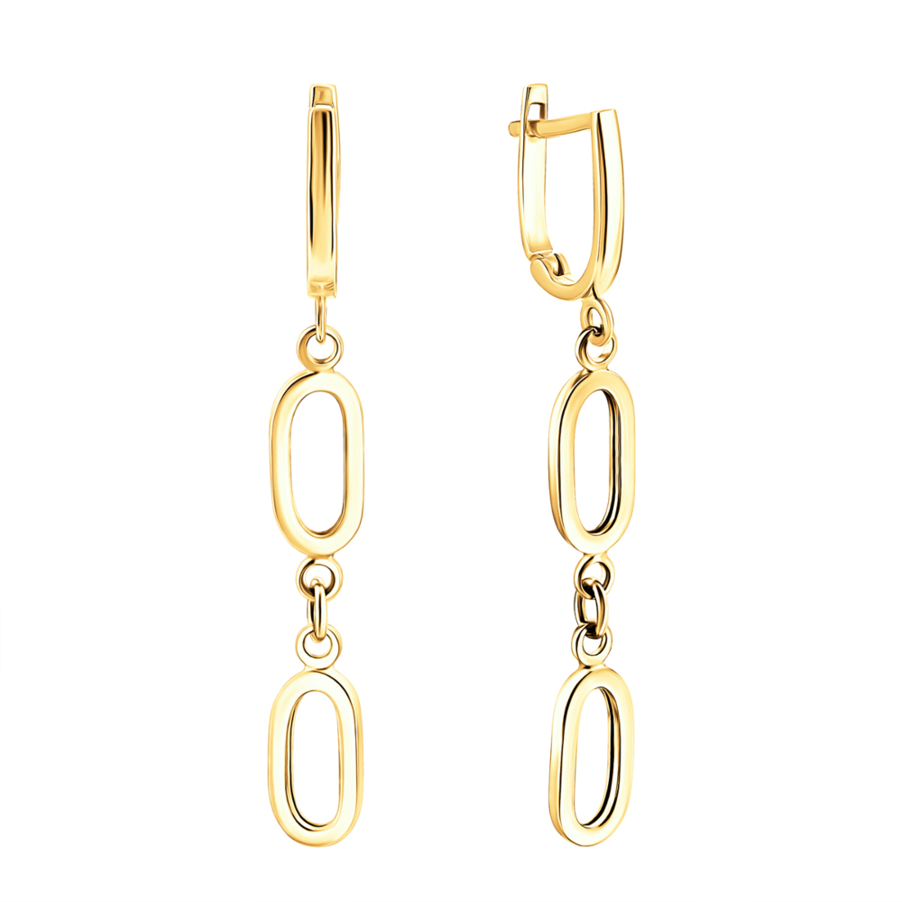 Золотые серьги-подвески.Артикул UG52/10/239/2