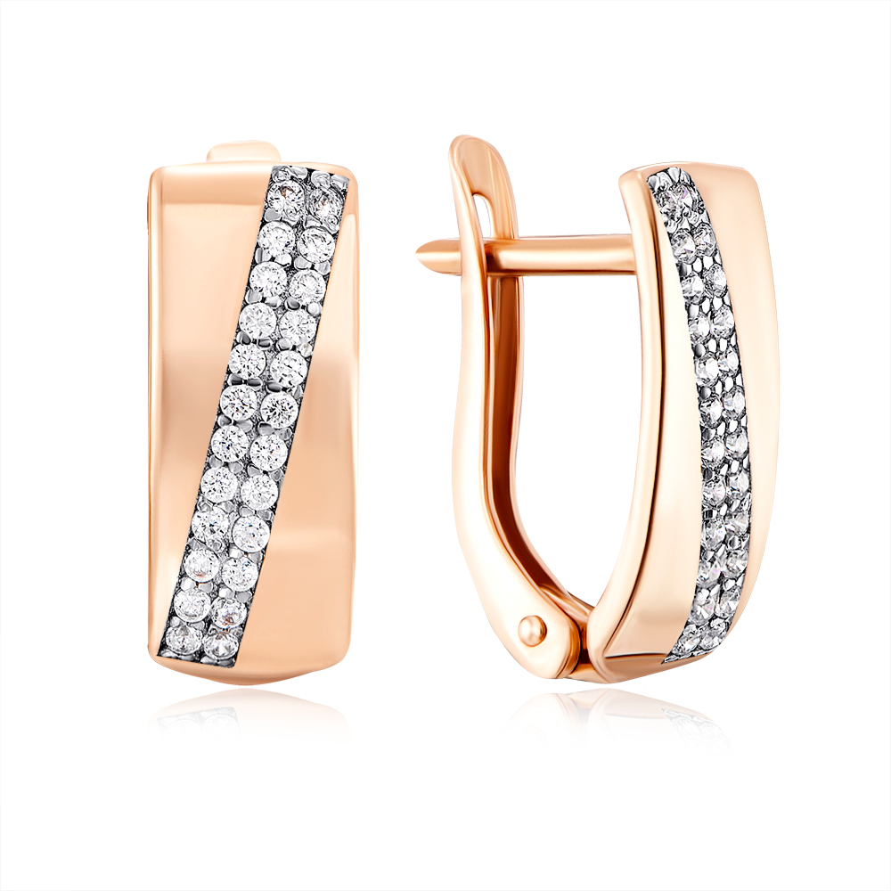 12345 Золоті сережки з фіанітами. Артикул 22550/01/1/1 12345 грн10,730 12345