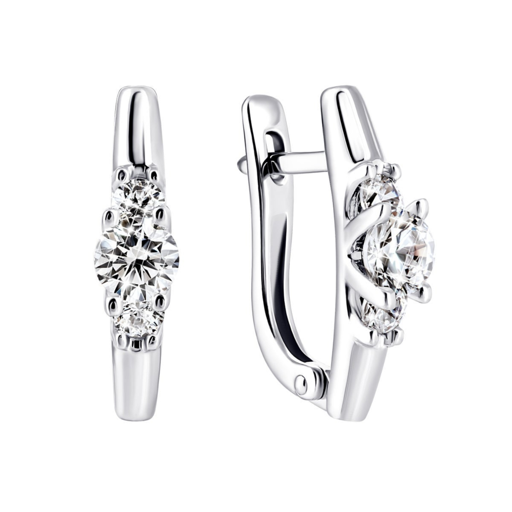 12345 Золоті сережки з фіанітами Royal​ Zirconia.Артикул UG5С4194/1 Royal 12345 грн14,360 12345