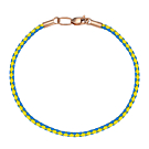 Синтетичний браслет із золотим замком. Артикул 07256/01/0