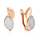 Золоті сережки з фіанітами. Артикул 23670/01/1/1