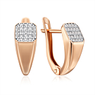 Золоті сережки з фіанітами. Артикул 23681/01/1/1