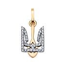 Золота підвіска Герб України з фіанітами.Артикул UG5п103